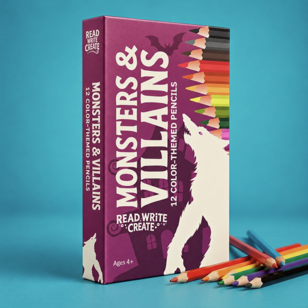 Monsters & Villains Color-Themed Pencils with Collectible Magnetic Gift Box