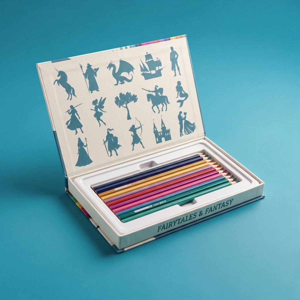 Fairytales &amp; Fantasy Color-Themed Pencils with Collectible Magnetic Gift Box (Wholesale)