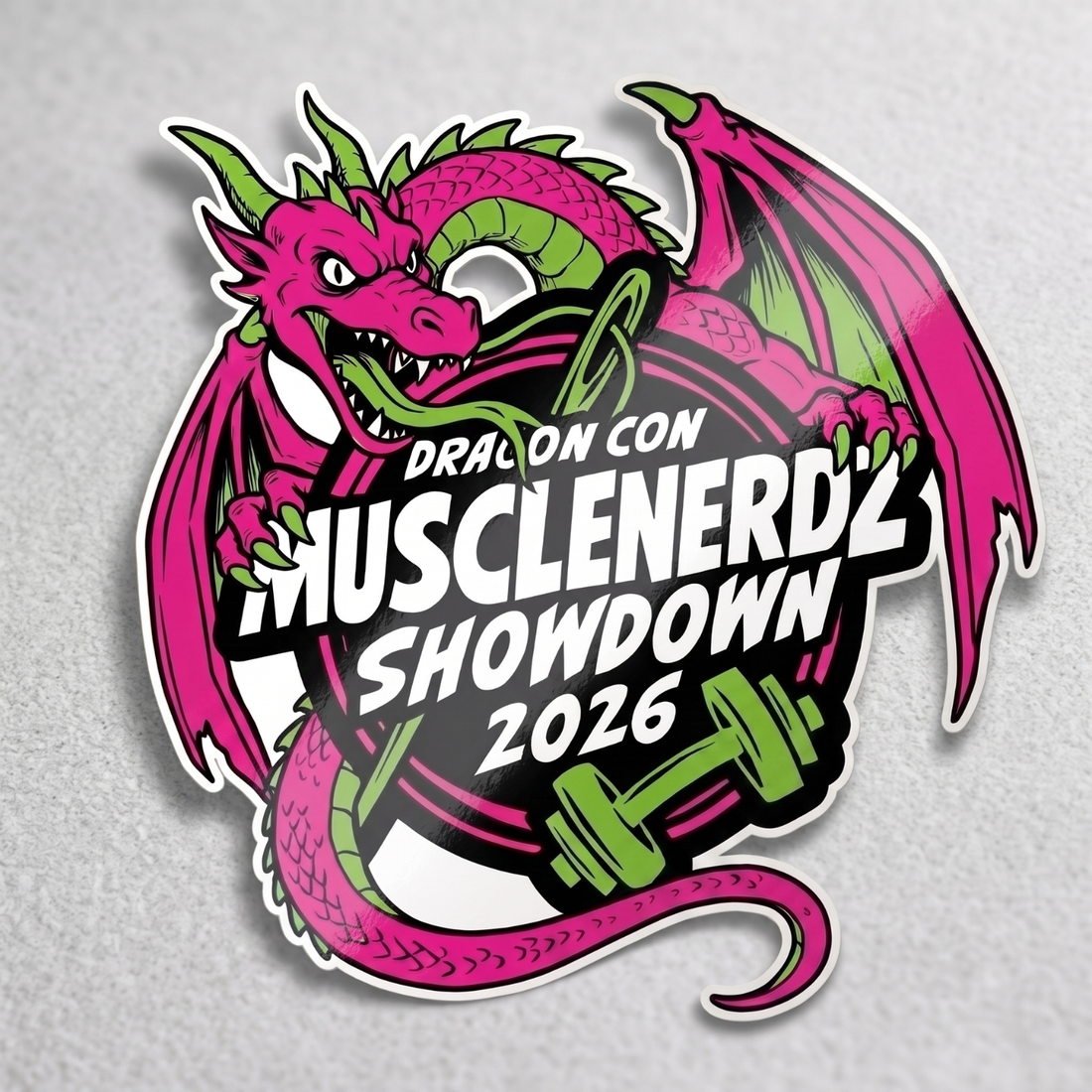 Musclenerdz Showdown Commemorative Vinyl Sticker