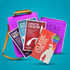 Creative Writing Bundle for Homeschool with Purple bag and Classic Comic Book colored pencils